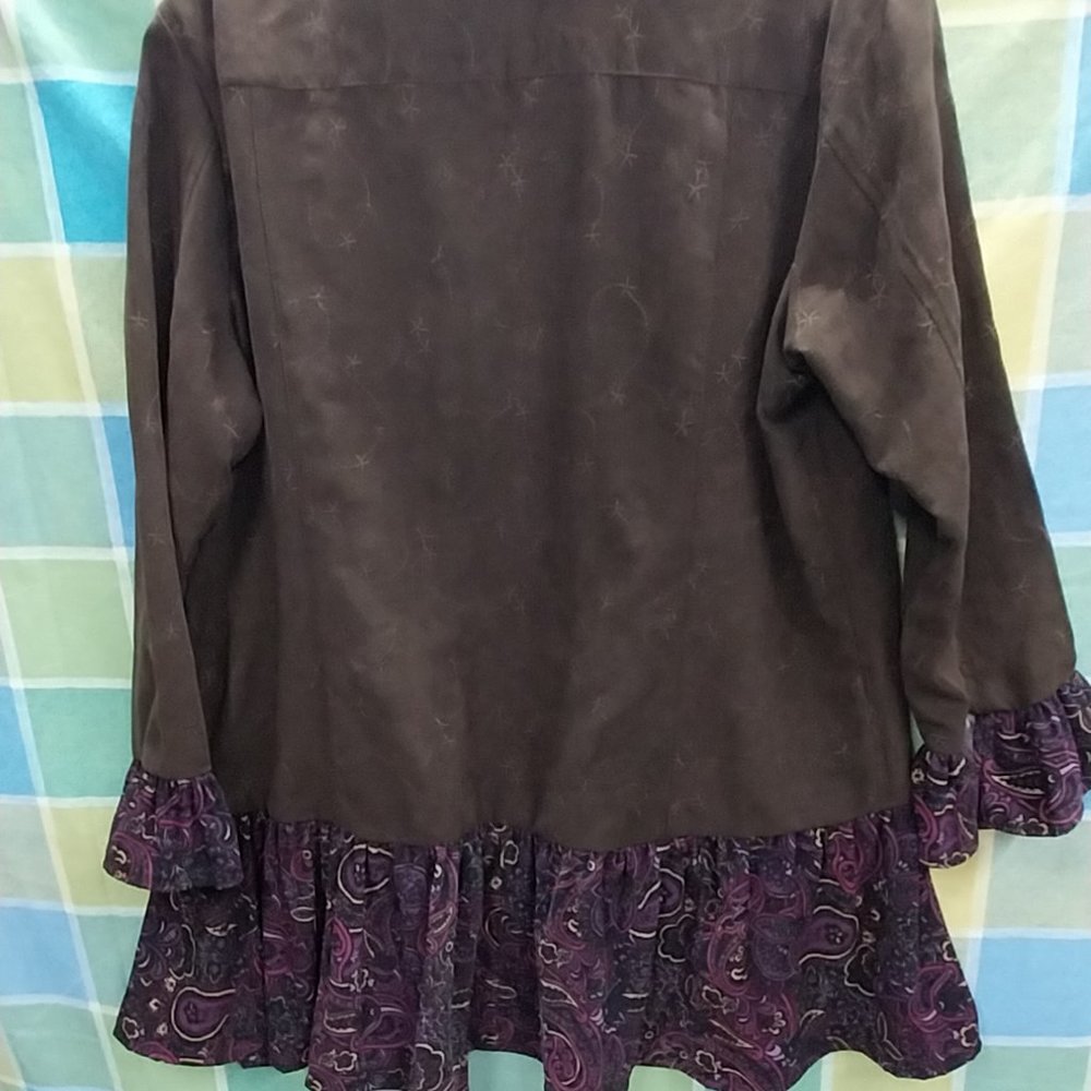 2758 Size XXL Tantrums Upcycled Light Weight Zip Front Jacket - Picture 9 of 13